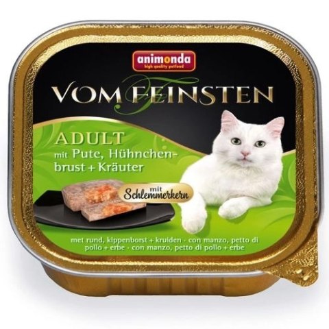 Animonda Cat Vom Feinsten Adult Indyk Z Piersią Kurczaka I Ziołami 100g Animonda Cat Vom Feinsten Adult Indyk Z Piersią Kurczaka I Ziołami 100g