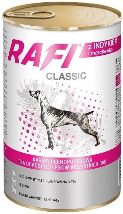 Dolina Noteci Rafi Classic Z Indykiem I Marchewką 1240g Dolina Noteci Rafi Classic Z Indykiem I Marchewką 1240g