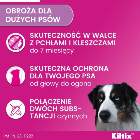 Bayer Kiltix Obroża Na Kleszcze I Pchły Dla Psa 70cm Bayer Kiltix Obroża Na Kleszcze I Pchły Dla Psa 70cm
