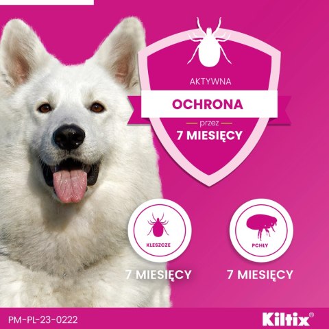 Bayer Kiltix Obroża Na Kleszcze I Pchły Dla Psa 70cm Bayer Kiltix Obroża Na Kleszcze I Pchły Dla Psa 70cm
