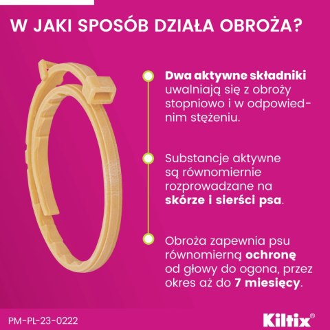 Bayer Kiltix Obroża Na Kleszcze I Pchły Dla Psa 70cm Bayer Kiltix Obroża Na Kleszcze I Pchły Dla Psa 70cm
