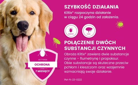 Bayer Kiltix Obroża Na Kleszcze I Pchły Dla Psa 70cm Bayer Kiltix Obroża Na Kleszcze I Pchły Dla Psa 70cm