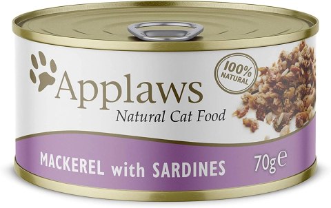 APPLAWS Mackerel With Sardine In Broth Tin 70g APPLAWS Mackerel With Sardine In Broth Tin 70g