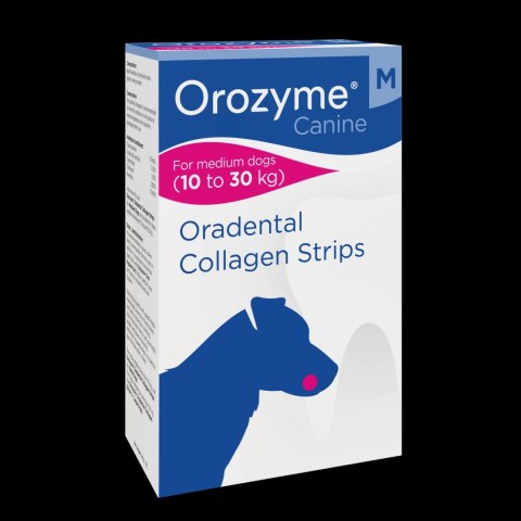 Orozyme Oradental Collagen Strips Kolagenowe Płatki Czyszczące Dla Psa M 141g Orozyme Oradental Collagen Strips Kolagenowe Płatki Czyszczące Dla Psa M 141g