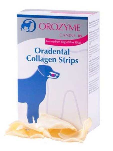 Orozyme Oradental Collagen Strips Kolagenowe Płatki Czyszczące Dla Psa M 141g Orozyme Oradental Collagen Strips Kolagenowe Płatki Czyszczące Dla Psa M 141g
