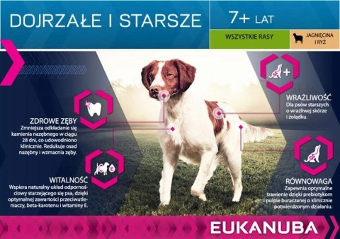 Eukanuba Mature&Senior Small & Medium Breeds Lamb & Rice 12kg Eukanuba Mature&Senior Small & Medium Breeds Lamb & Rice 12kg