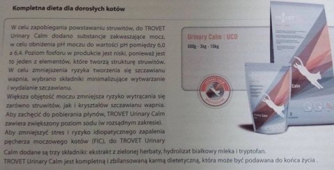 TROVET UCD Urinary Calm Diet Dla Kota 3kg TROVET UCD Urinary Calm Diet Dla Kota 3kg