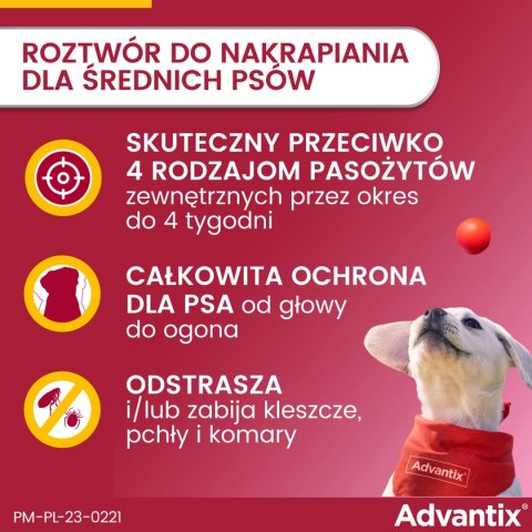 Bayer Advantix Krople Na Kleszcze I Pchły 2,5ml Bayer Advantix Krople Na Kleszcze I Pchły 2,5ml