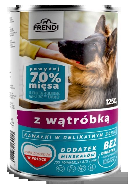 Frendi Kawałki W Delikatnym Sosie Z Wątróbką 1250g Frendi Kawałki W Delikatnym Sosie Z Wątróbką 1250g