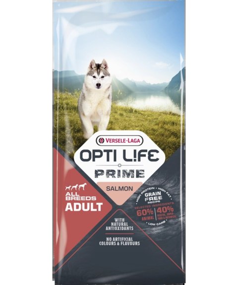 Versele-Laga Opti Life Prime Adult Salmon Karma Bezzbożowa Dla Dorosłych Psów Z Łososiem 12,5kg Versele-Laga Opti Life Prime Adult Salmon Karma Bezzbożowa Dla Dorosłych Psów Z Łososiem 12,5kg