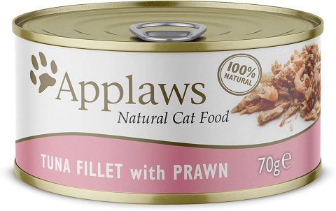 APPLAWS Tuna Fillet With Prawn In Broth Tin 70g APPLAWS Tuna Fillet With Prawn In Broth Tin 70g