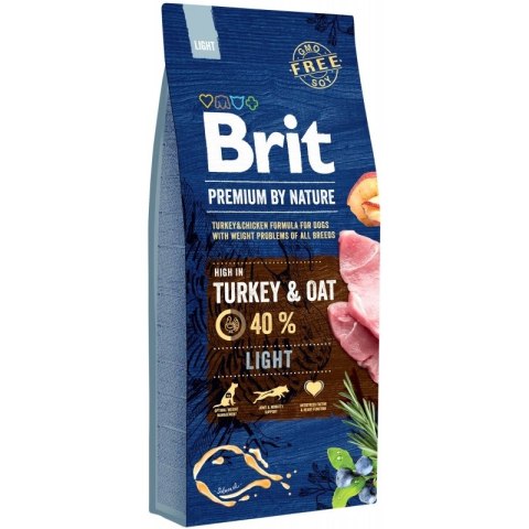 Brit Premium By Nature Light Z Indykiem I Owsem 15kg Brit Premium By Nature Light Z Indykiem I Owsem 15kg