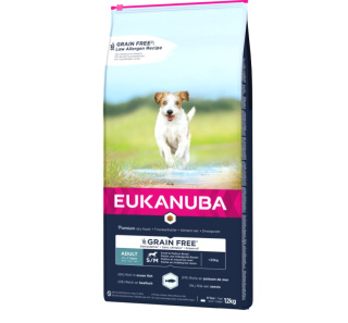 Eukanuba Adult Small&Medium Grain Free Łosoś 12kg