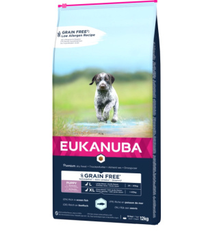 Eukanuba Puppy&Junior Large Breeds Grain Free Łosoś 12kg