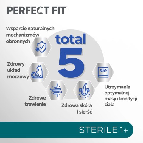 Perfect Fit™ - sucha karma pełnoporcjowa dla dorosłych kotów po zabiegu kastracji, bogata w kurczaka 7kg Perfect Fit™ - sucha karma pełnoporcjowa dla dorosłych kotów po zabiegu kastracji, bogata w kurczaka 7kg