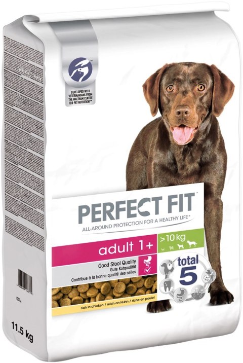 Perfect Fit™ - sucha karma pełnoporcjowa dla dorosłych psów średnich i dużych ras, bogata w kurczaka 11,5kg Perfect Fit™ - sucha karma pełnoporcjowa dla dorosłych psów średnich i dużych ras, bogata w kurczaka 11,5kg