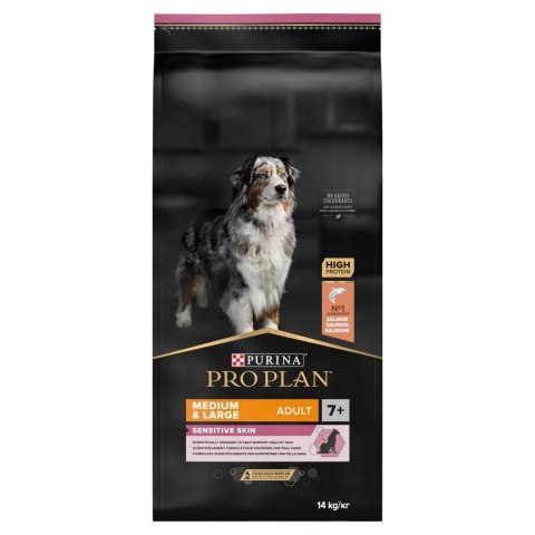 Purina Pro Plan Medium & Large 7+ Sensitive Optiderma Łosoś I Ryż 14kg Purina Pro Plan Medium & Large 7+ Sensitive Optiderma Łosoś I Ryż 14kg