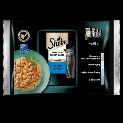 Sheba Saszetka Selection In Sauce Smaki Rybne 4x85g Sheba Saszetka Selection In Sauce Smaki Rybne 4x85g