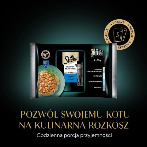 Sheba Saszetka Selection In Sauce Smaki Rybne 4x85g Sheba Saszetka Selection In Sauce Smaki Rybne 4x85g