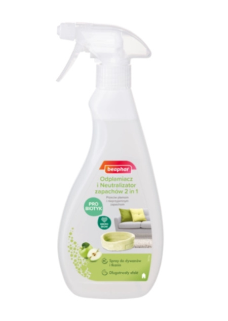 BEAPHAR 2 W 1 Odplamiacz I Neutralizator Zapachów 500ml BEAPHAR 2 W 1 Odplamiacz I Neutralizator Zapachów 500ml
