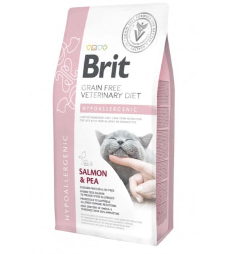 Brit Grain Free Veterinary Diet Cat Hypoallergenic Łosoś Z Groszkiem 2kg