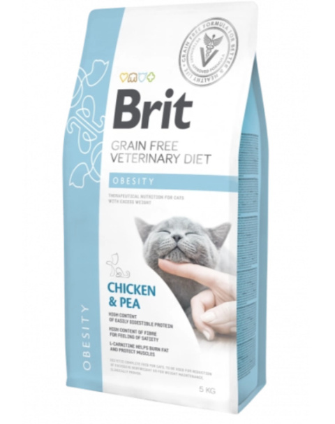 Brit Grain Free Veterinary Diet Cat Obesity Kurczak Z Groszkiem 5kg Brit Grain Free Veterinary Diet Cat Obesity Kurczak Z Groszkiem 5kg