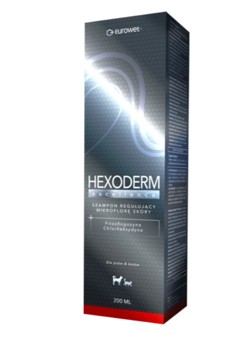 Eurowet Hexoderm Excellence Szampon Regulujący Mikroflorę Skóry Dla Psów I Kotów 200ml