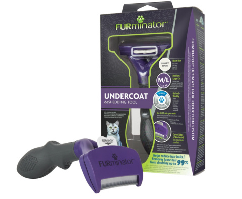 FURMINATOR Narzędzie Do Wyczesywania Podszerstka Dla Krótkowłosych Kotów Średnich I Dużych Ras