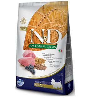 Farmina N&D Ancestral Grain Canine Adult Mini Lamb&Blueberry 7kg