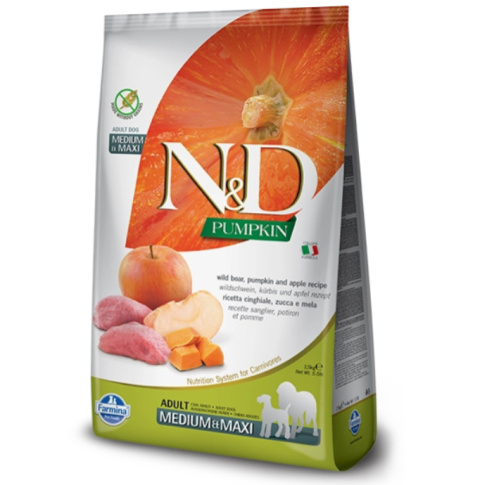 Farmina N&D Pumpkin Grain Free Canine Adult Medium&Maxi Boar&Apple 12kg Farmina N&D Pumpkin Grain Free Canine Adult Medium&Maxi Boar&Apple 12kg