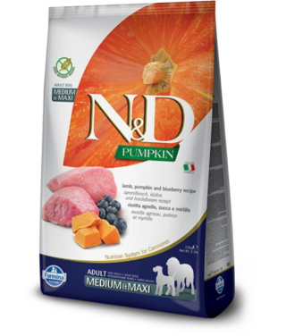 Farmina N&D Pumpkin Grain Free Canine Adult Medium&Maxi Lamb&Blueberry 12kg