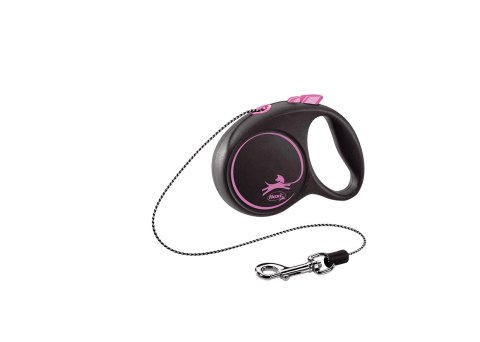 Flexi Smycz Black Design XS Linka 3m Do 8kg Różowa Flexi Smycz Black Design XS Linka 3m Do 8kg Różowa