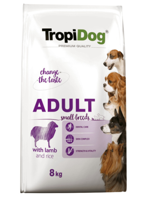 Tropidog Premium Adult Small Breeds Z Jagnięciną I Ryżem 8kg