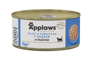 APPLAWS Tuna Fillet With Crab In Broth Tin 70g