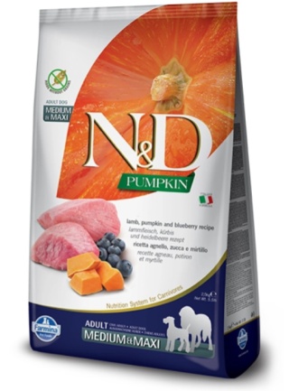 Farmina N&D Pumpkin Grain Free Canine Adult Medium&Maxi Lamb&Blueberry 2,5kg