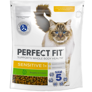 PERFECT FIT Sensitive 1+ Z Indykiem 750g