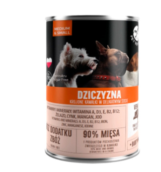 PetRepublic Dziczyzna Krojone Kawałki W Delikatnym Sosie 400g