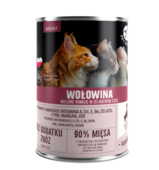 PetRepublic Wołowina Krojone Kawałki W Delikatnym Sosie 400g