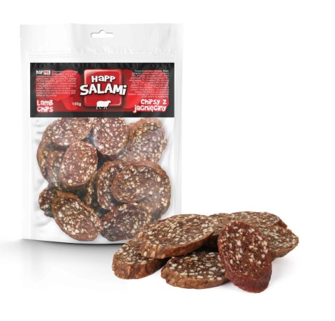 Chipsy z salami z jagnięciny 100g Chipsy z salami z jagnięciny 100g