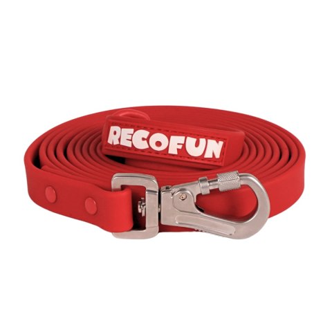 RecoFun Smycz treningowa z PVC czerwona RecoFun Smycz treningowa z PVC czerwona