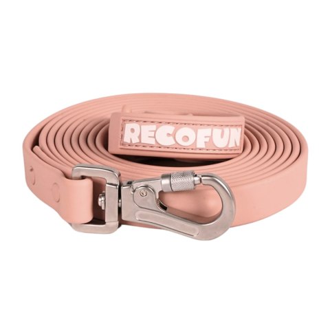 RecoFun Smycz treningowa z PVC różówa RecoFun Smycz treningowa z PVC różówa