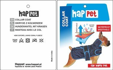 Kurtka dla psa Happet 281B granatowa XS-25 cm Kurtka dla psa Happet 281B granatowa XS-25 cm