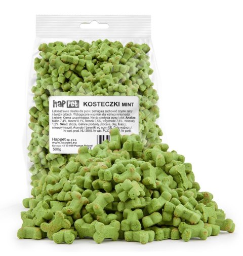 Ciastka dla psów - kosteczki mint Happet DB07 500g Ciastka dla psów - kosteczki mint Happet DB07 500g