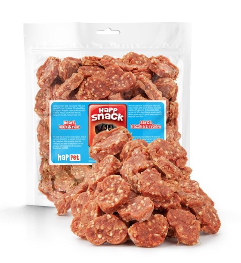 Przysmaki dla psa serca - kaczka z ryżem 4cm Happet Przysmaki dla psa serca - kaczka z ryżem 4cm Happet