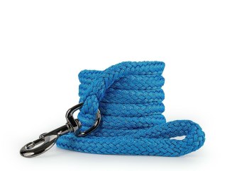 Smycz linka pleciona niebieska 220cm