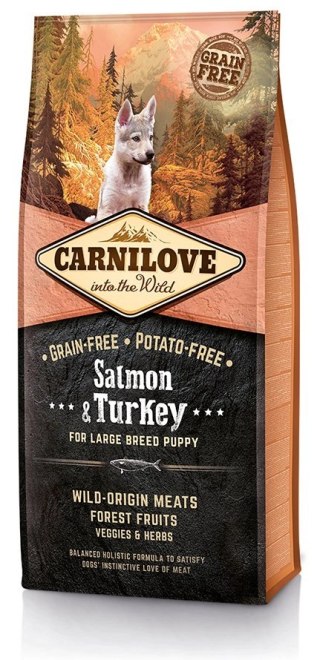 Carnilove Salmon & Turkey For Large Breed Puppy 12kg