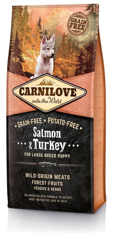 Carnilove Salmon & Turkey For Large Breed Puppy 12kg Carnilove Salmon & Turkey For Large Breed Puppy 12kg