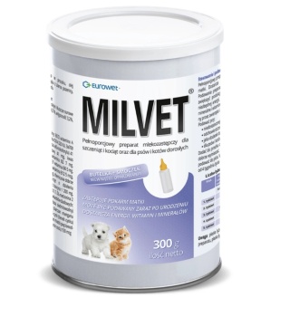 Eurowet Milvet Mleko Zastępcze Dla Szczeniąt I Kociąt 300g
