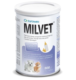Eurowet Milvet Mleko Zastępcze Dla Szczeniąt I Kociąt 800g