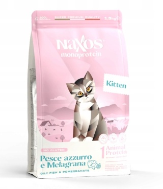 NAXOS CAT KITTEN karma dla kociąt ryba z granatem 1,5 kg